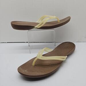 CROCS ISABELLA Flip Flop Womens Size 7 Double Strap Sandals